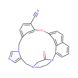 N#Cc1ccc2cc1Oc1ccc3cccc(c3c1)N1CCN(CC1=O)Cc1cncn1C2 ZINC000053294292