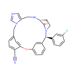 N#Cc1ccc2cc1Oc1cccc(c1)[C@H](c1cccc(Cl)c1)N1CC[C@@H](NCc3cncn3C2)C1=O ZINC000013473910