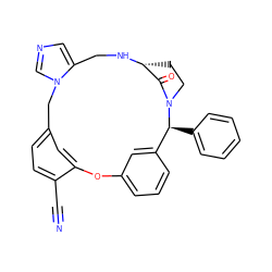 N#Cc1ccc2cc1Oc1cccc(c1)[C@H](c1ccccc1)N1CC[C@@H](NCc3cncn3C2)C1=O ZINC000013473908