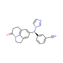 N#Cc1cccc([C@@H](c2cc3c4c(c2)CCN4C(=O)CC3)n2ccnc2)c1 ZINC000095555002