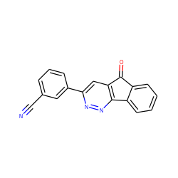 N#Cc1cccc(-c2cc3c(nn2)-c2ccccc2C3=O)c1 ZINC000013743558