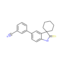 N#Cc1cccc(-c2ccc3c(c2)C2(CCCCC2)C(=S)N3)c1 ZINC000000026404