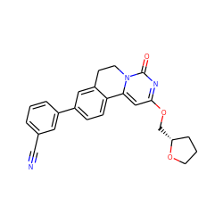 N#Cc1cccc(-c2ccc3c(c2)CCn2c-3cc(OC[C@@H]3CCCO3)nc2=O)c1 ZINC000209698630