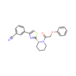 N#Cc1cccc(-c2csc([C@H]3CCCCN3C(=O)COc3ccccc3)n2)c1 ZINC000118597626