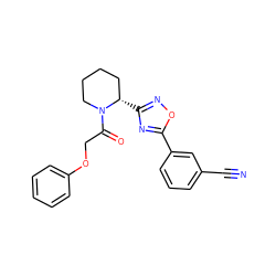 N#Cc1cccc(-c2nc([C@H]3CCCCN3C(=O)COc3ccccc3)no2)c1 ZINC000143876897