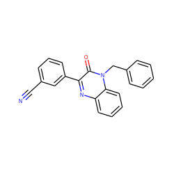 N#Cc1cccc(-c2nc3ccccc3n(Cc3ccccc3)c2=O)c1 ZINC001772637429