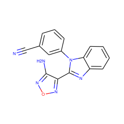 N#Cc1cccc(-n2c(-c3nonc3N)nc3ccccc32)c1 ZINC000049000274