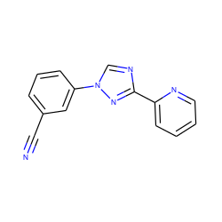 N#Cc1cccc(-n2cnc(-c3ccccn3)n2)c1 ZINC000013582345