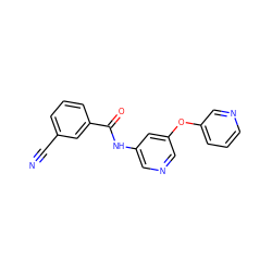 N#Cc1cccc(C(=O)Nc2cncc(Oc3cccnc3)c2)c1 ZINC000096175650