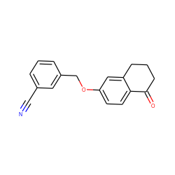 N#Cc1cccc(COc2ccc3c(c2)CCCC3=O)c1 ZINC000044745893