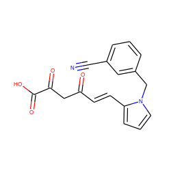 N#Cc1cccc(Cn2cccc2/C=C/C(=O)CC(=O)C(=O)O)c1 ZINC000103290212