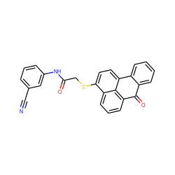 N#Cc1cccc(NC(=O)CSc2ccc3c4c(cccc24)C(=O)c2ccccc2-3)c1 ZINC000008829688