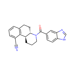 N#Cc1cccc2c1[C@@H]1CCCN(C(=O)c3ccc4[nH]cnc4c3)[C@H]1CC2 ZINC000117627066