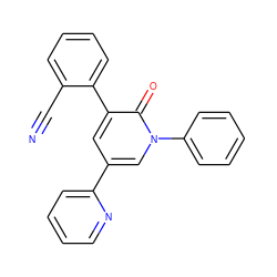 N#Cc1ccccc1-c1cc(-c2ccccn2)cn(-c2ccccc2)c1=O ZINC000030691797