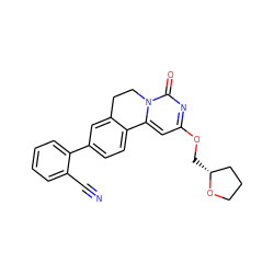 N#Cc1ccccc1-c1ccc2c(c1)CCn1c-2cc(OC[C@@H]2CCCO2)nc1=O ZINC000220172428