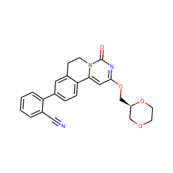 N#Cc1ccccc1-c1ccc2c(c1)CCn1c-2cc(OC[C@@H]2COCCO2)nc1=O ZINC000142879604