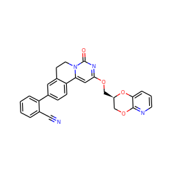 N#Cc1ccccc1-c1ccc2c(c1)CCn1c-2cc(OC[C@@H]2COc3ncccc3O2)nc1=O ZINC000219754961