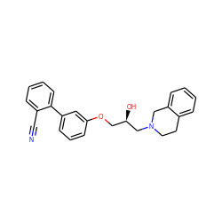 N#Cc1ccccc1-c1cccc(OC[C@@H](O)CN2CCc3ccccc3C2)c1 ZINC000219730069