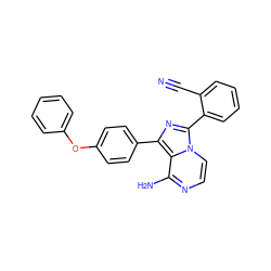 N#Cc1ccccc1-c1nc(-c2ccc(Oc3ccccc3)cc2)c2c(N)nccn12 ZINC000096168211