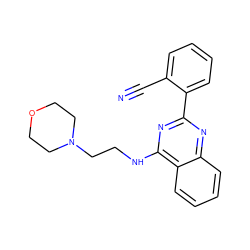 N#Cc1ccccc1-c1nc(NCCN2CCOCC2)c2ccccc2n1 ZINC000033361839