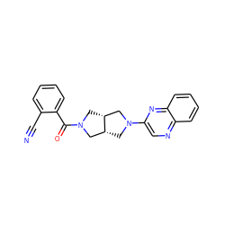 N#Cc1ccccc1C(=O)N1C[C@@H]2CN(c3cnc4ccccc4n3)C[C@@H]2C1 ZINC000116824143