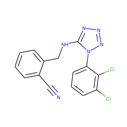 N#Cc1ccccc1CNc1nnnn1-c1cccc(Cl)c1Cl ZINC000034659231