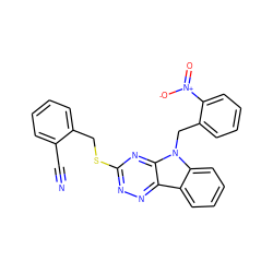 N#Cc1ccccc1CSc1nnc2c3ccccc3n(Cc3ccccc3[N+](=O)[O-])c2n1 ZINC000205093486