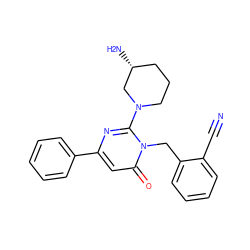 N#Cc1ccccc1Cn1c(N2CCC[C@@H](N)C2)nc(-c2ccccc2)cc1=O ZINC000038345979