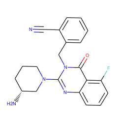 N#Cc1ccccc1Cn1c(N2CCC[C@@H](N)C2)nc2cccc(F)c2c1=O ZINC000014961057