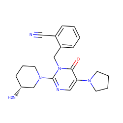 N#Cc1ccccc1Cn1c(N2CCC[C@@H](N)C2)ncc(N2CCCC2)c1=O ZINC000034524947