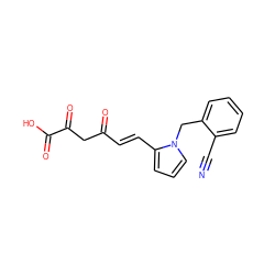 N#Cc1ccccc1Cn1cccc1/C=C/C(=O)CC(=O)C(=O)O ZINC000103290210