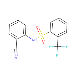 N#Cc1ccccc1NS(=O)(=O)c1ccccc1C(F)(F)F ZINC000007056900