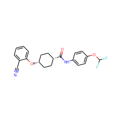 N#Cc1ccccc1O[C@H]1CC[C@@H](C(=O)Nc2ccc(OC(F)F)cc2)CC1 ZINC000261172564