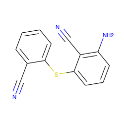 N#Cc1ccccc1Sc1cccc(N)c1C#N ZINC000005933866