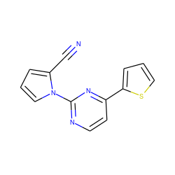 N#Cc1cccn1-c1nccc(-c2cccs2)n1 ZINC000004088766