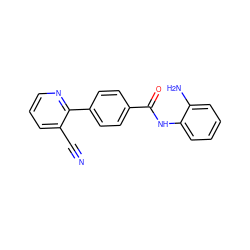 N#Cc1cccnc1-c1ccc(C(=O)Nc2ccccc2N)cc1 ZINC000029042737