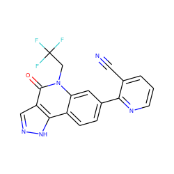 N#Cc1cccnc1-c1ccc2c3[nH]ncc3c(=O)n(CC(F)(F)F)c2c1 ZINC000205055355