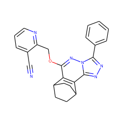 N#Cc1cccnc1COc1nn2c(-c3ccccc3)nnc2c2c1C1CCC2CC1 ZINC000013610251