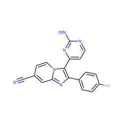 N#Cc1ccn2c(-c3ccnc(N)n3)c(-c3ccc(F)cc3)nc2c1 ZINC000036160955