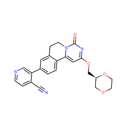 N#Cc1ccncc1-c1ccc2c(c1)CCn1c-2cc(OC[C@@H]2COCCO2)nc1=O ZINC000142865334