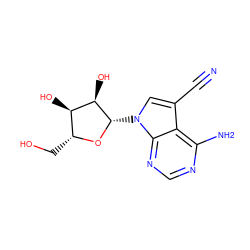 N#Cc1cn([C@@H]2O[C@H](CO)[C@@H](O)[C@H]2O)c2ncnc(N)c12 ZINC000004217594