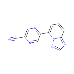 N#Cc1cnc(-c2cccc3ncnn23)cn1 ZINC001772609497