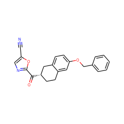 N#Cc1cnc(C(=O)[C@H]2CCc3cc(OCc4ccccc4)ccc3C2)o1 ZINC000071316244