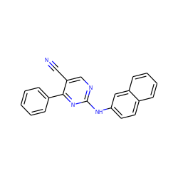 N#Cc1cnc(Nc2ccc3ccccc3c2)nc1-c1ccccc1 ZINC000028819458