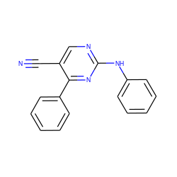 N#Cc1cnc(Nc2ccccc2)nc1-c1ccccc1 ZINC000028819438