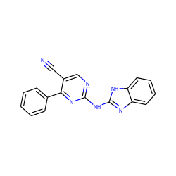 N#Cc1cnc(Nc2nc3ccccc3[nH]2)nc1-c1ccccc1 ZINC000028819460