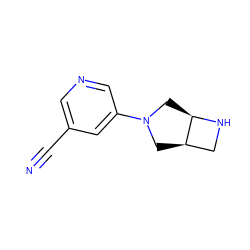 N#Cc1cncc(N2C[C@@H]3CN[C@@H]3C2)c1 ZINC000028866017