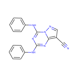 N#Cc1cnn2c(Nc3ccccc3)nc(Nc3ccccc3)nc12 ZINC000028708014