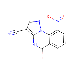 N#Cc1cnn2c1[nH]c(=O)c1cccc([N+](=O)[O-])c12 ZINC001772640828