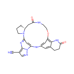 N#Cc1cnn2c3cc(nc12)N1CCC[C@@H]1CC(=O)NCCOc1cc(cc2c1NC(=O)CC2)N3 ZINC001772642876